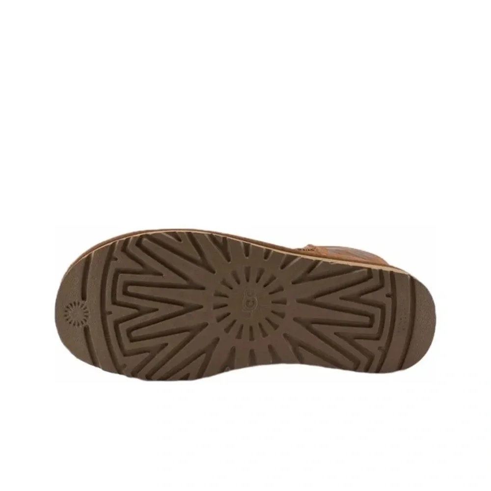 UGG Australia Classic Mini Rubber Logo Chestnut Boots - Picture 4 of 16
